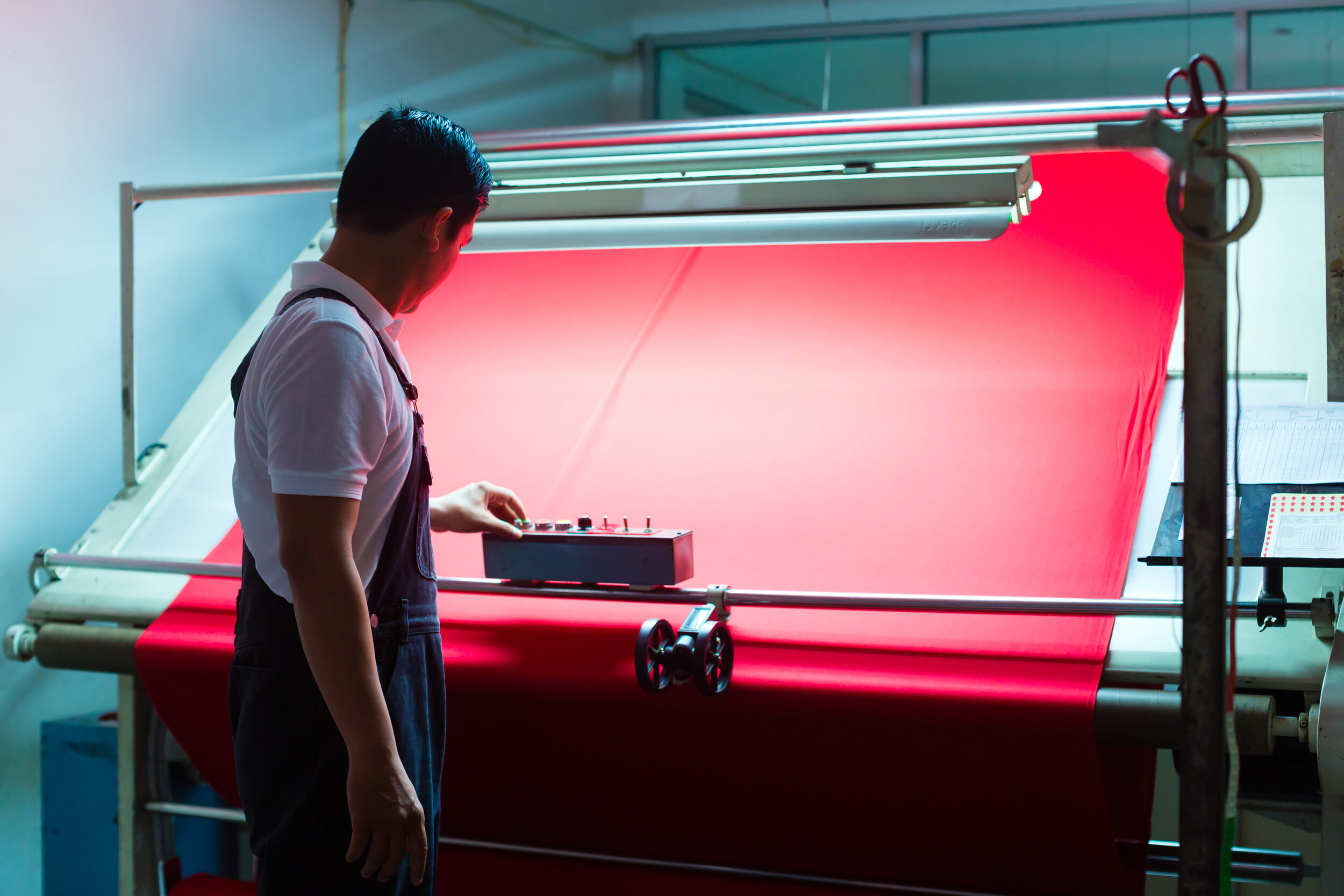 Lighted Fabric Inspection and Checking Machine